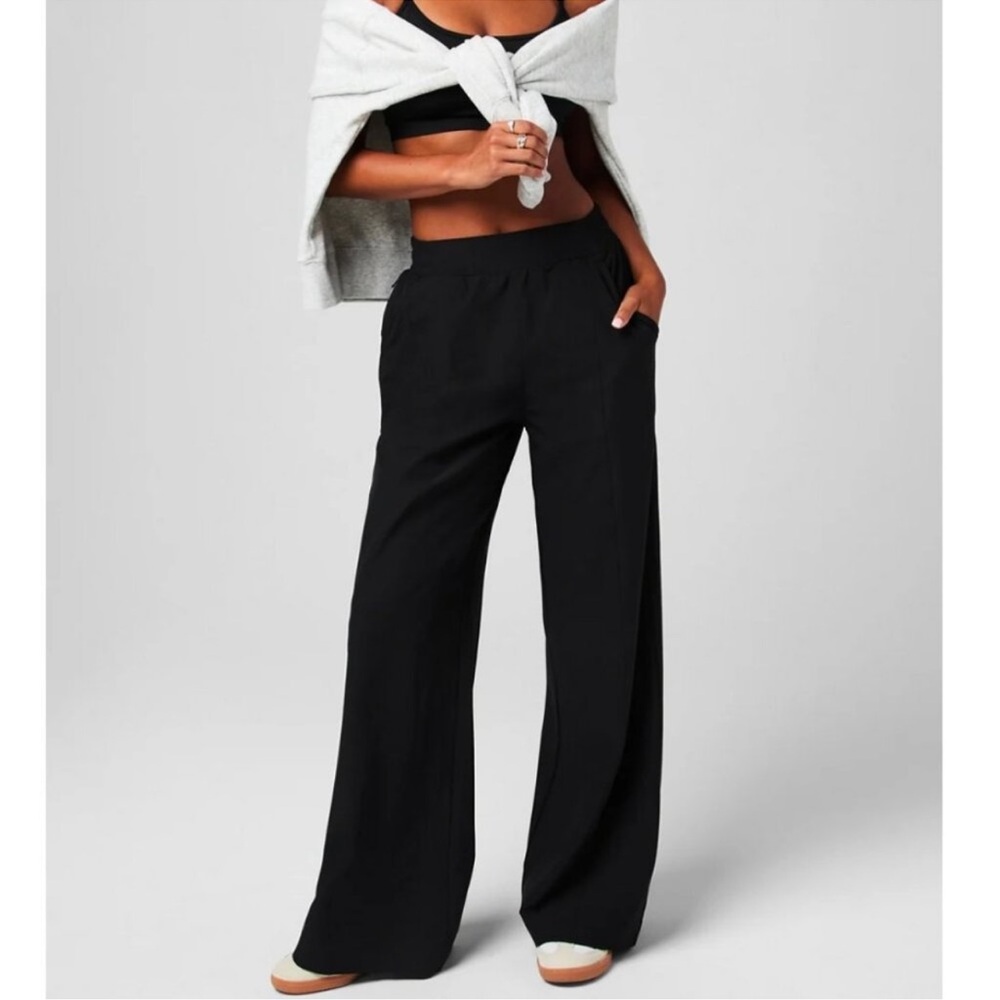 Fabletics Women's Black Wide-Leg XL Tall Pants